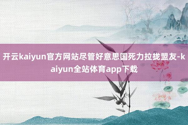 开云kaiyun官方网站尽管好意思国死力拉拢盟友-kaiyun全站体育app下载