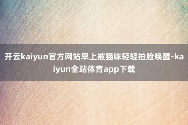 开云kaiyun官方网站早上被猫咪轻轻拍脸唤醒-kaiyun全站体育app下载